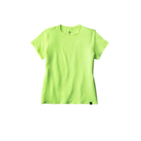 Neon green t-shirt on a white background