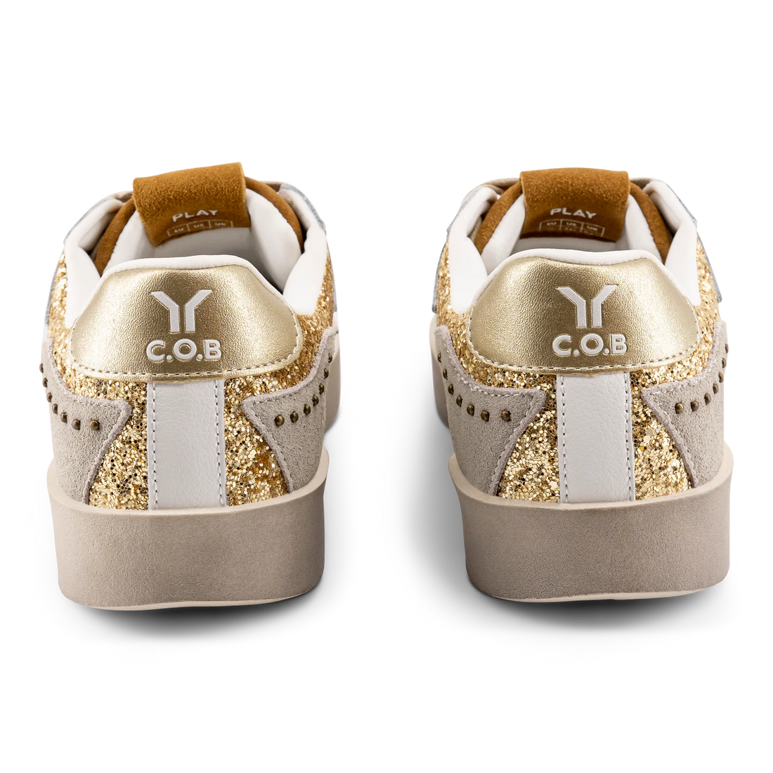 WOMEN'S C.O.B by CULTURE OF BRAVE PLAY LEATHER SNEAKER | GOLD / GLITTER WINGS