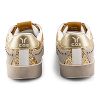 WOMEN'S C.O.B by CULTURE OF BRAVE PLAY LEATHER SNEAKER | GOLD / GLITTER WINGS