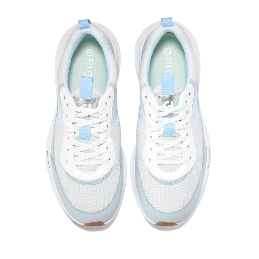 WOMEN'S COLE HAAN ORIGINALGRAND QUADSTREAK RUNNING SNEAKER | OPTIC WHITE / SKYWAY