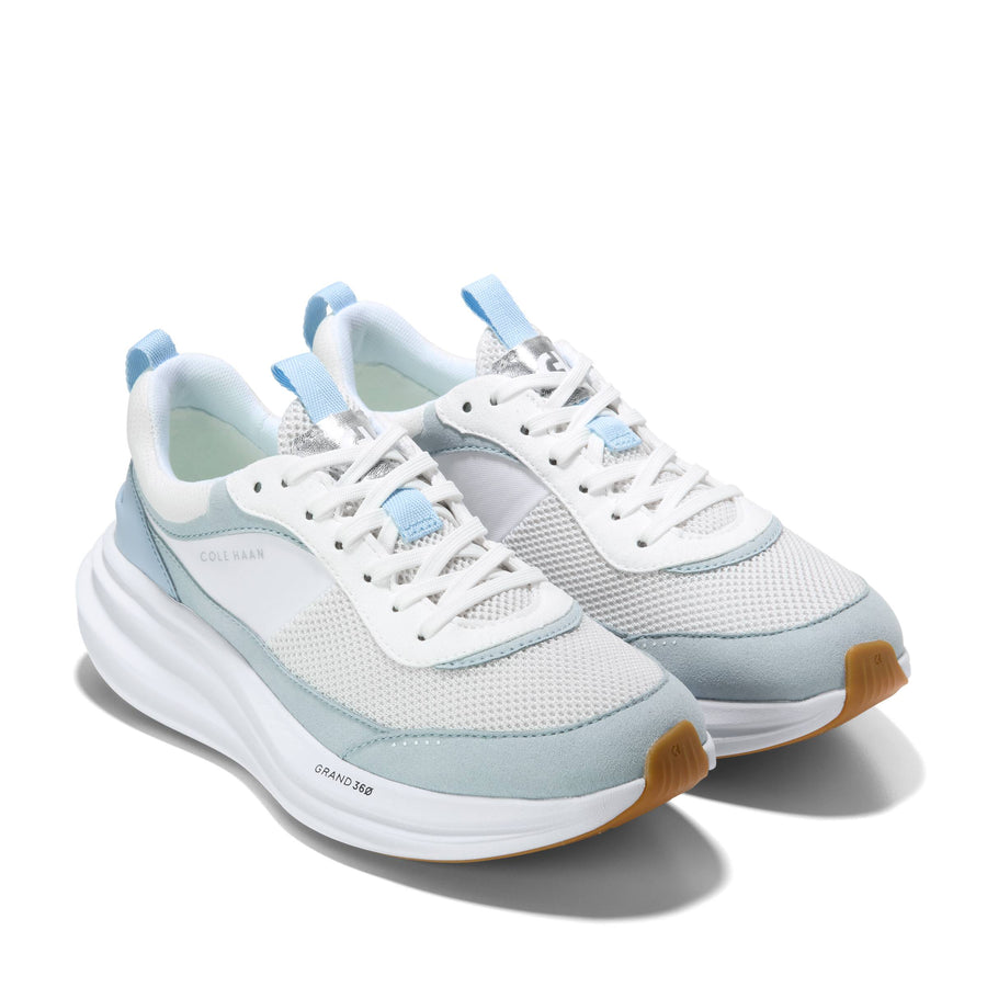 WOMEN'S COLE HAAN ORIGINALGRAND QUADSTREAK RUNNING SNEAKER | OPTIC WHITE / SKYWAY