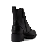 WOMEN'S COLE HAAN CAMEA WATERPROOF COMBAT BOOT | BLACK LEATHER