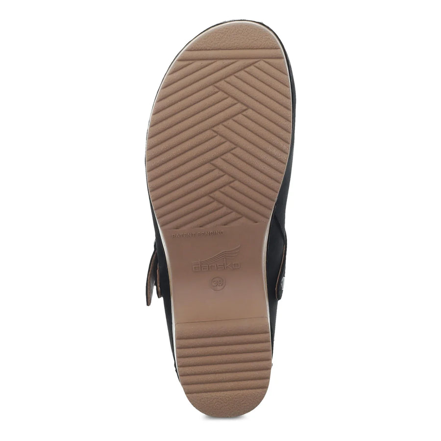 WOMEN'S DANSKO BERRY | BLACK BURNISHED NUBUCK MULE