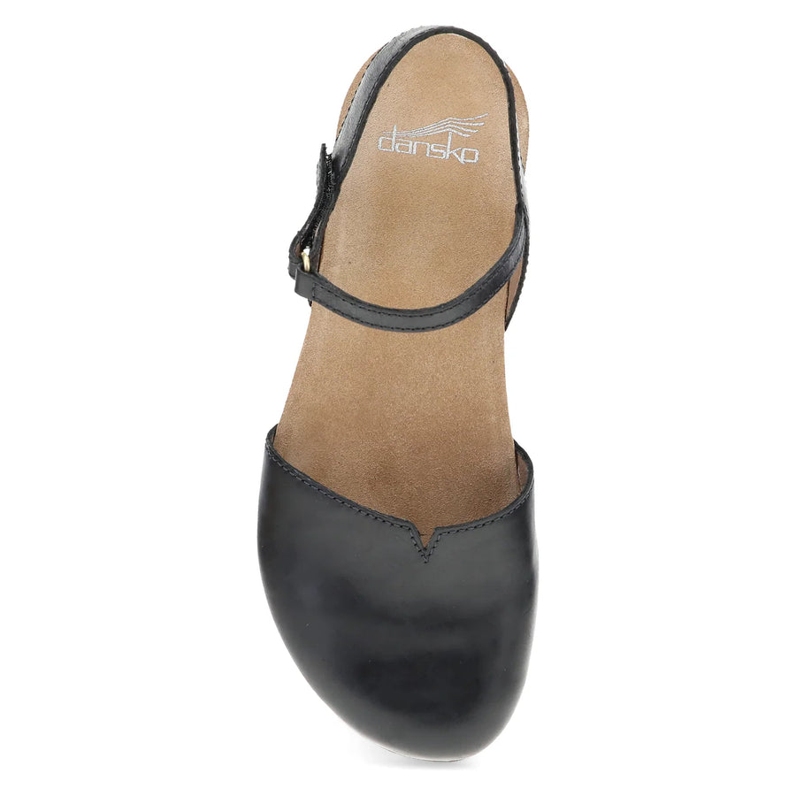 WOMEN'S DANSKO ROWAN MARY JANE | BLACK WAXY BURNISHED