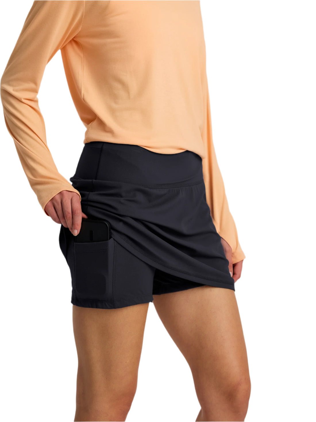 WOMEN'S FREE FLY ALL-DAY SKORT | BLACK