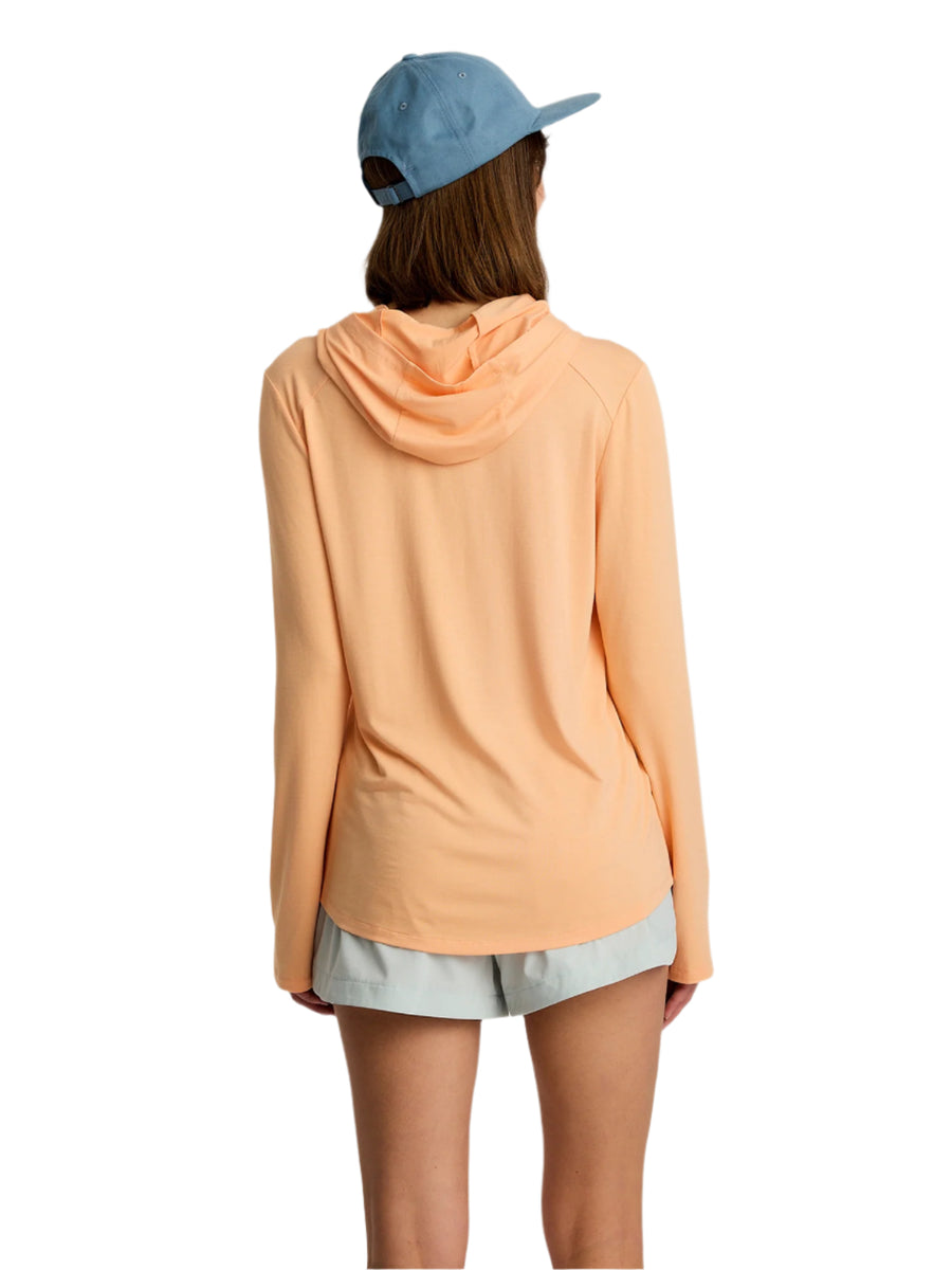 WOMEN'S FREE FLY BAMBOO SHADE HOODIE II | TROPIC ORANGE