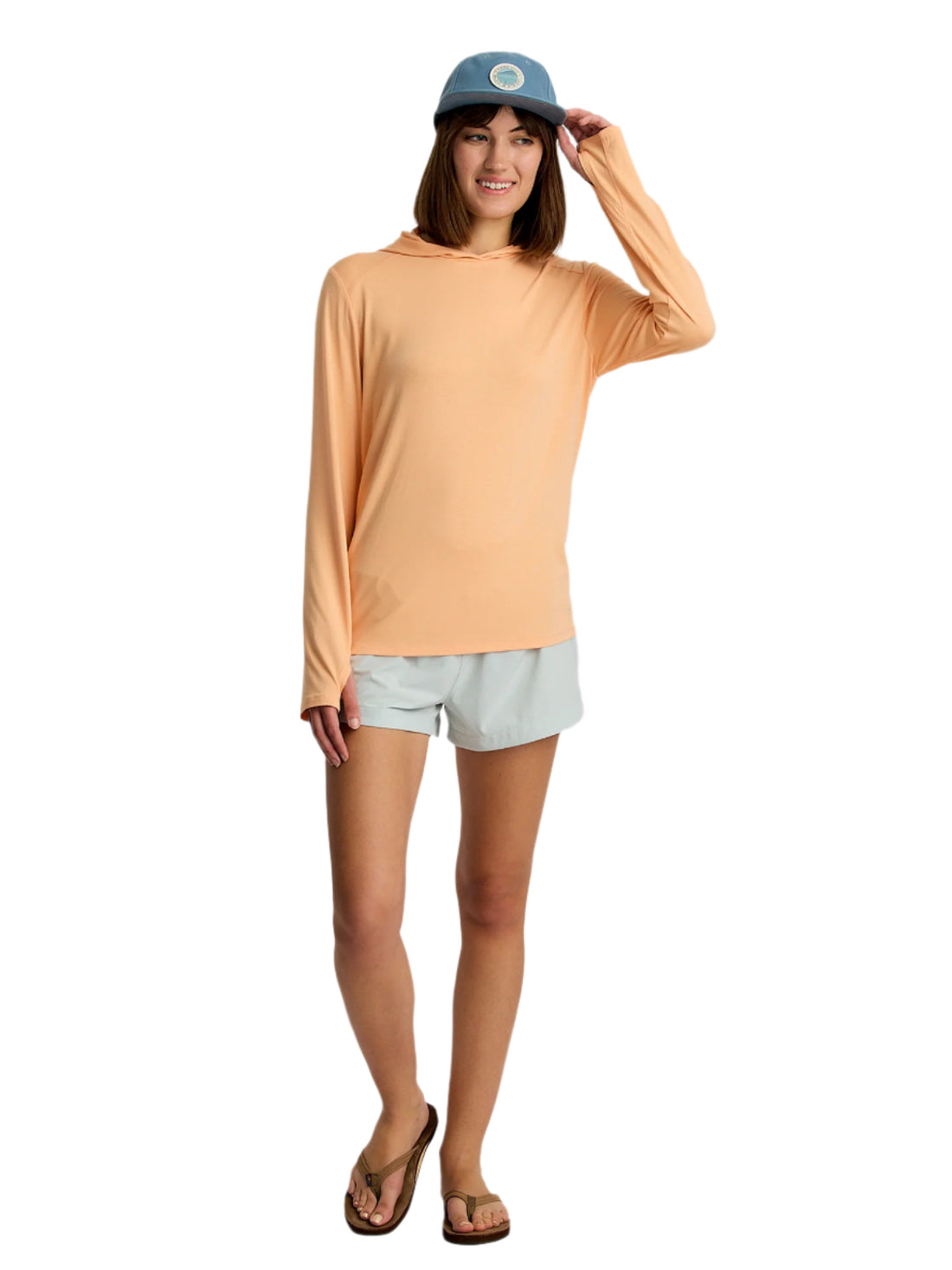 WOMEN'S FREE FLY BAMBOO SHADE HOODIE II | TROPIC ORANGE