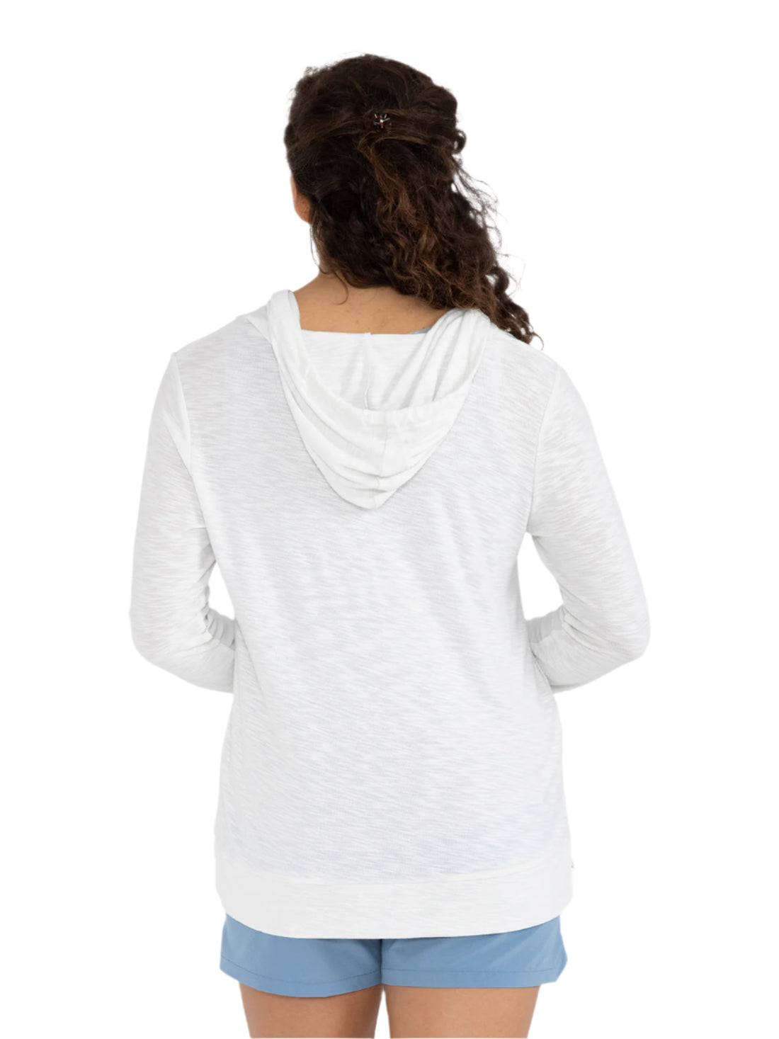 WOMEN'S FREE FLY BAMBOO SLUB HOODIE | SEA SALT