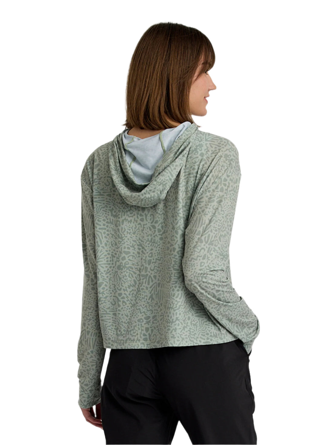 WOMEN'S FREE FLY ELEVATE LIGHTWEIGHT HOODIE | DRIFTER PRINT / DESERT SAGE