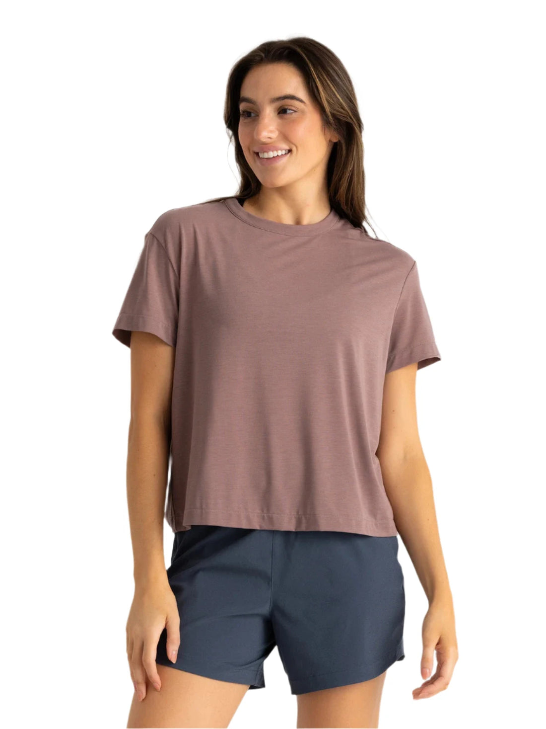 WOMEN'S FREE FLY ELEVATE LIGHTWEIGHT TEE | FIG