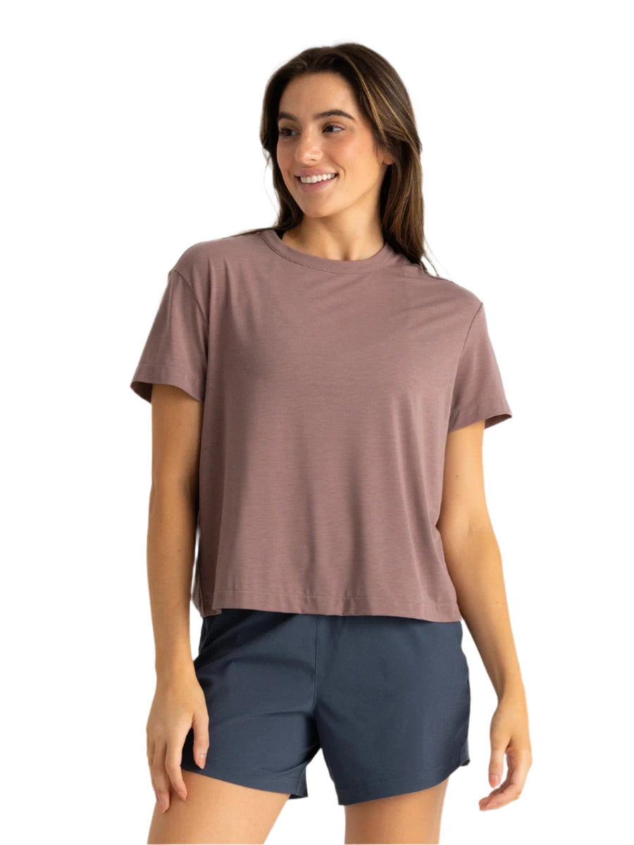 WOMEN'S FREE FLY ELEVATE LIGHTWEIGHT TEE | FIG