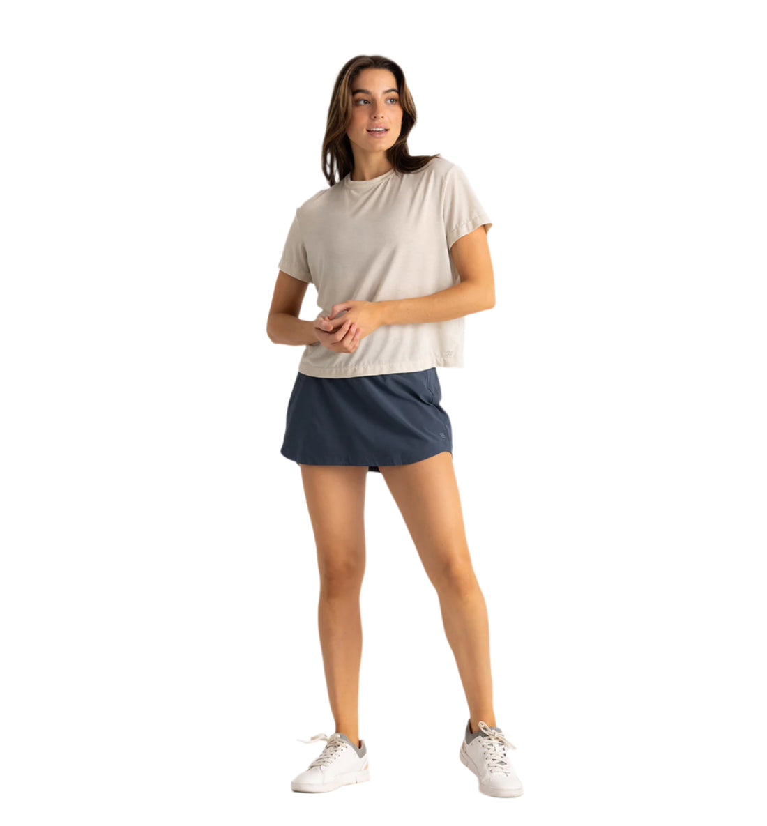 WOMEN'S FREE FLY ELEVATE LIGHTWEIGHT TEE | HEATHER BIRCH