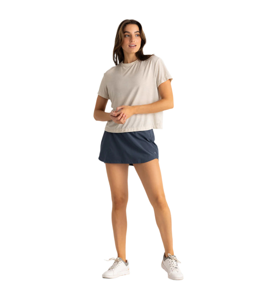 WOMEN'S FREE FLY ELEVATE LIGHTWEIGHT TEE | HEATHER BIRCH