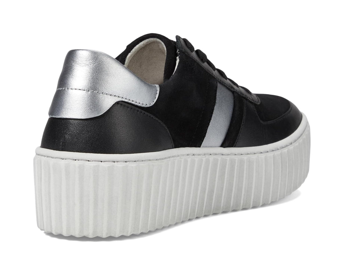 WOMEN'S GABOR 53.203.27 SNEAKER | BLACK / SILVER