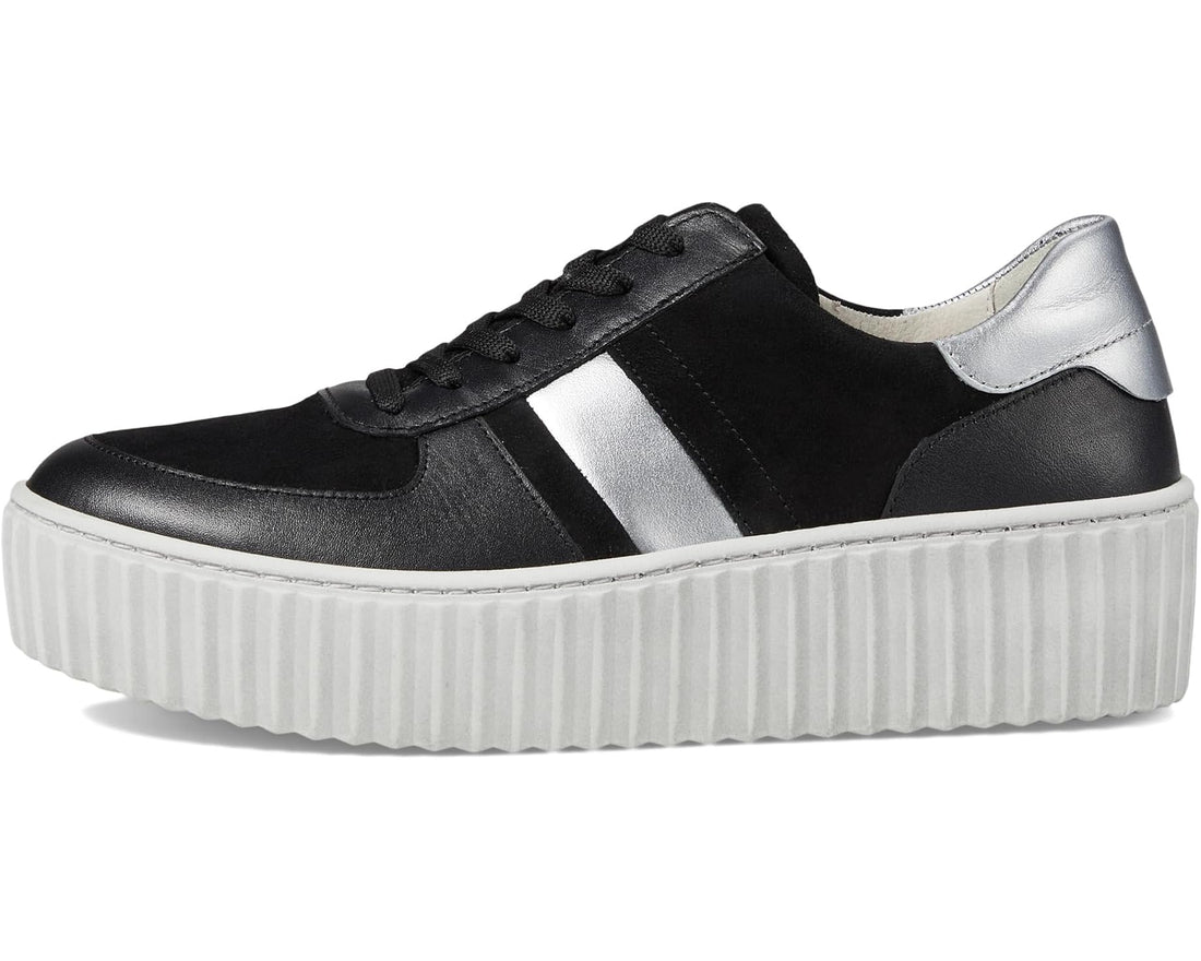 WOMEN'S GABOR 53.203.27 SNEAKER | BLACK / SILVER