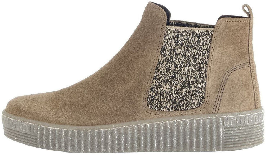 WOMEN'S GABOR 53.731.10 CHELSEA BOOT | BEIGE SUEDE