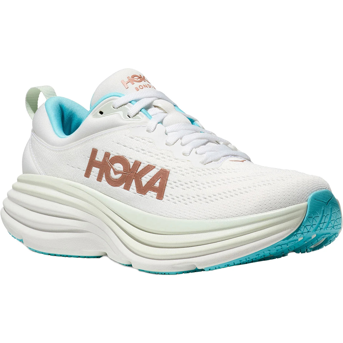 WOMEN'S HOKA BONDI 8 | FROST / ROSE GOLD