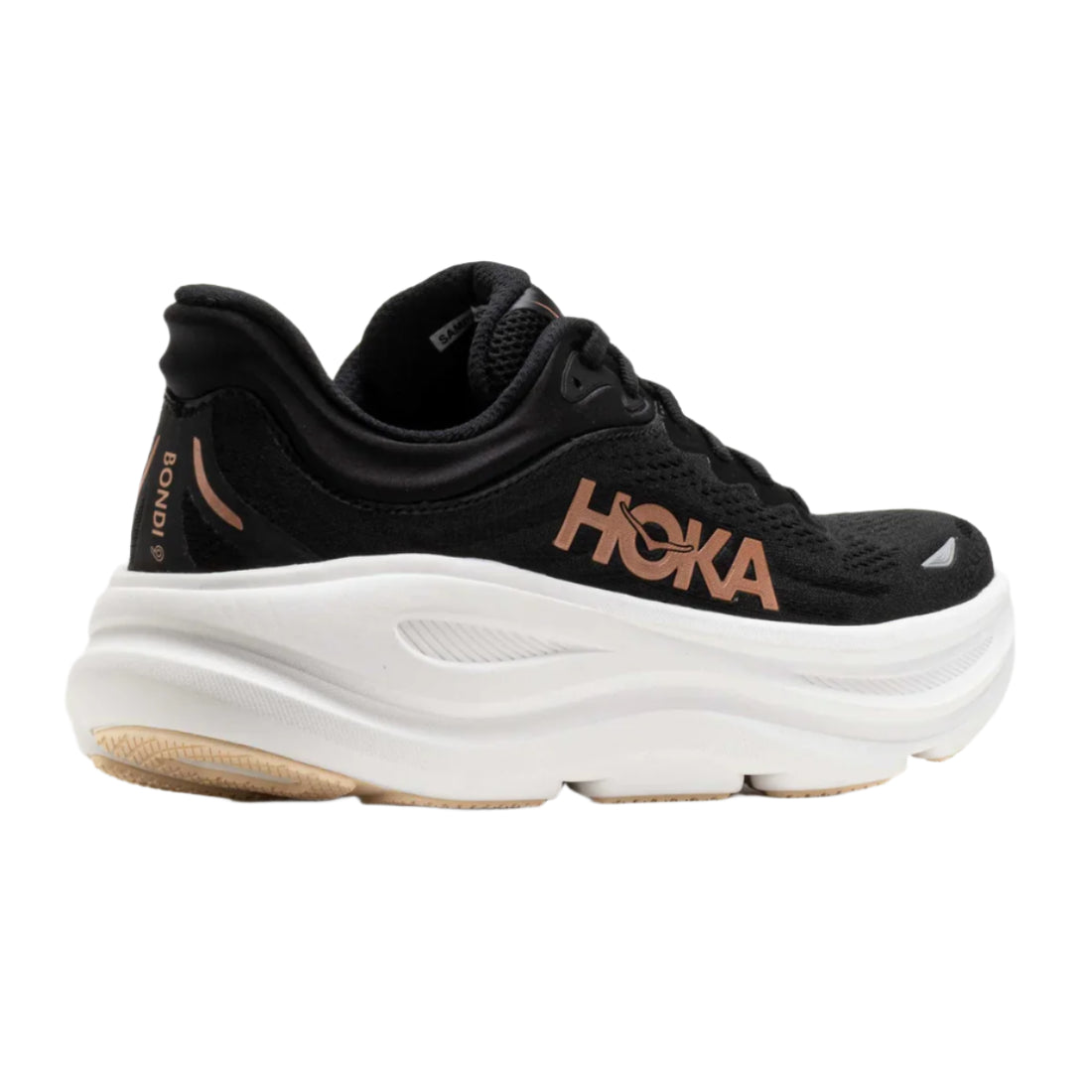 WOMEN'S HOKA BONDI 9 | BLACK / ROSE GOLD