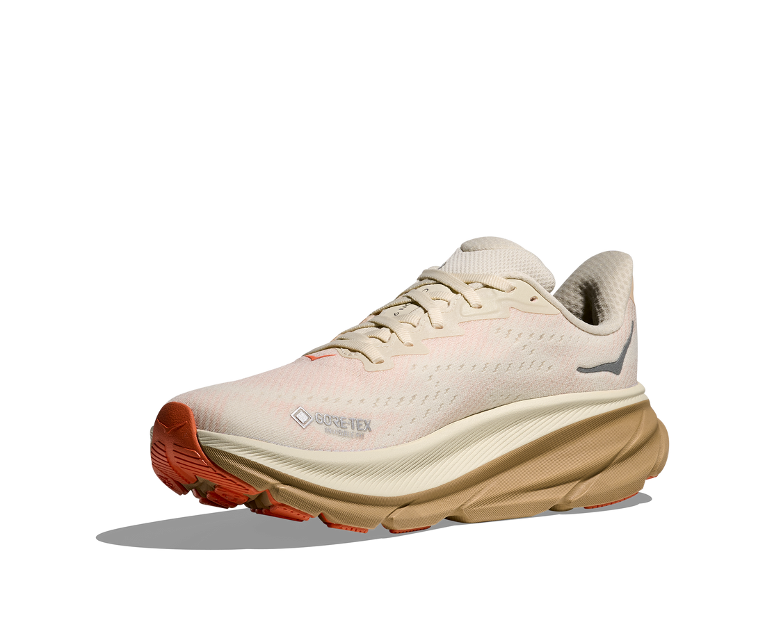 WOMEN'S HOKA CLIFTON 9 GTX | EGGSHELL / KHAKI