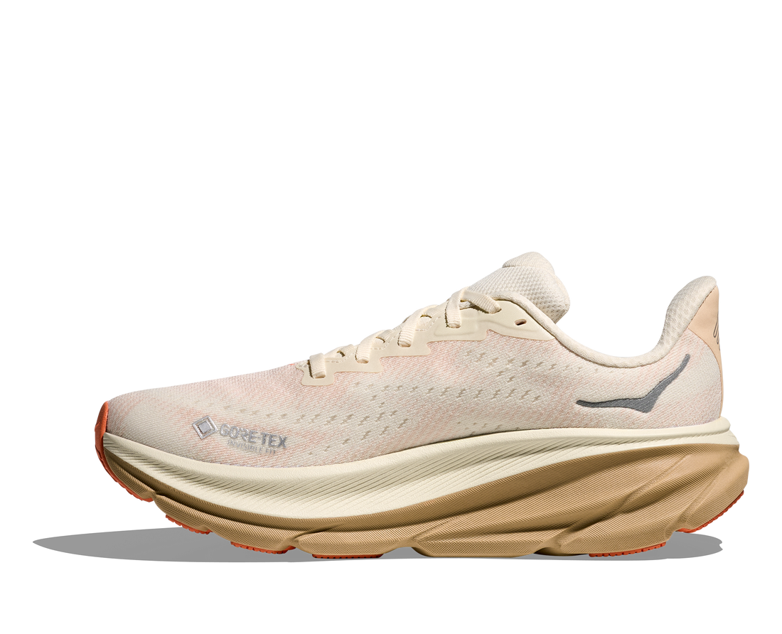 WOMEN'S HOKA CLIFTON 9 GTX | EGGSHELL / KHAKI