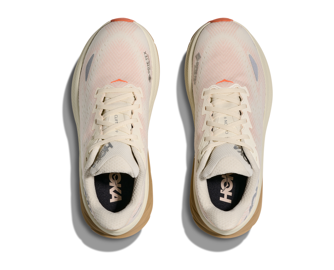 WOMEN'S HOKA CLIFTON 9 GTX | EGGSHELL / KHAKI