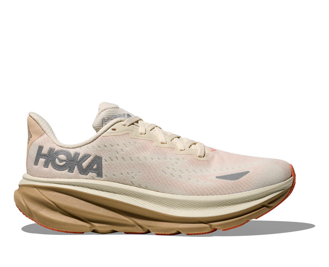 WOMEN'S HOKA CLIFTON 9 GTX | EGGSHELL / KHAKI