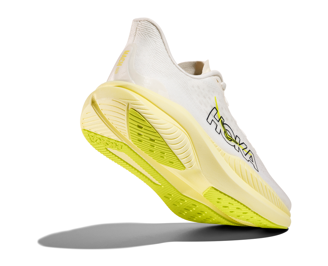 WOMEN'S HOKA MACH 6 | WHITE | NEON HOKA CITRUS