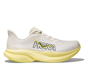 WOMEN'S HOKA MACH 6 | WHITE | NEON HOKA CITRUS
