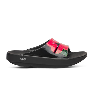 WOMEN'S OOFOS OOAHH LIMITED SLIDE SANDAL | HIBISCUS