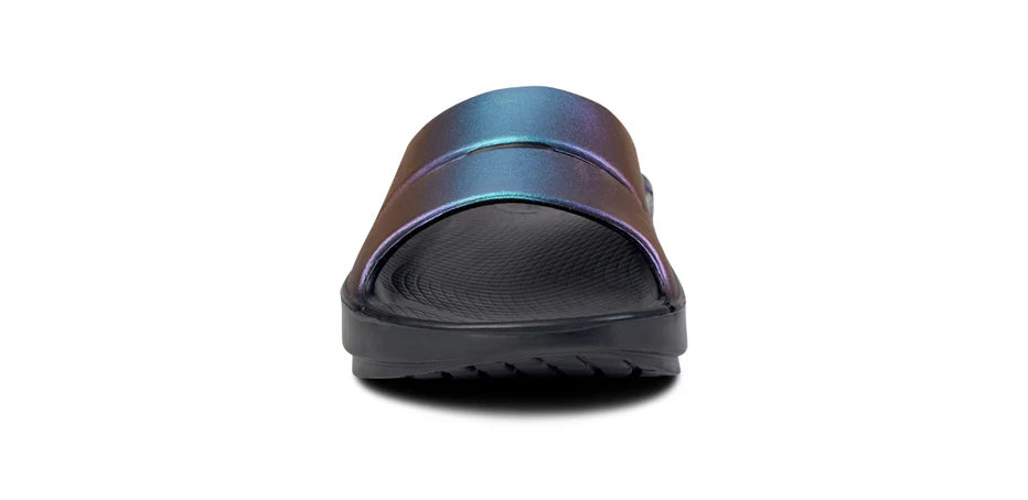 WOMEN'S OOFOS OOLALA LUXE SLIDE | MIDNIGHT SPECTRE