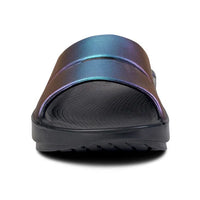 WOMEN'S OOFOS OOLALA LUXE SLIDE | MIDNIGHT SPECTRE