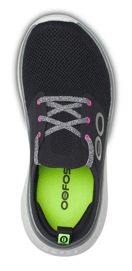 WOMEN'S OOFOS OOMY STRIDE | WHITE / BLACK