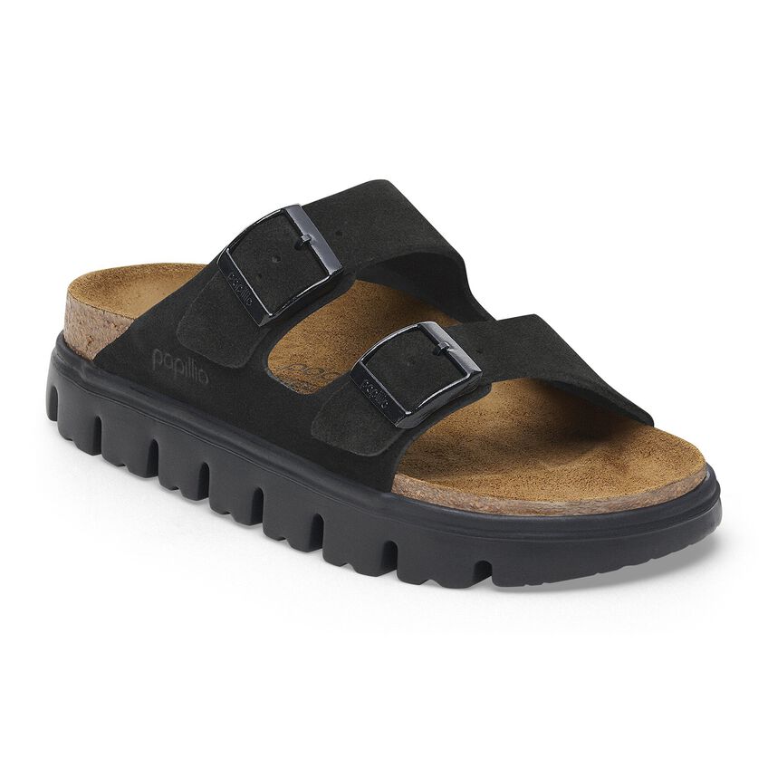 WOMEN'S PAPILLIO BY BIRKENSTOCK ARIZONA CHUNKY PLATFORM | BLACK / BLACK