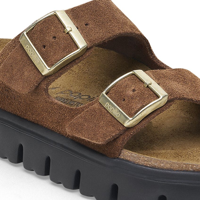 WOMEN'S PAPILLIO BY BIRKENSTOCK ARIZONA CHUNKY PLATFORM | DARK TEA / BLACK