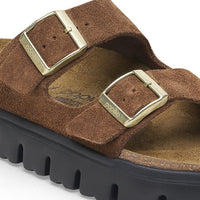 WOMEN'S PAPILLIO BY BIRKENSTOCK ARIZONA CHUNKY PLATFORM | DARK TEA / BLACK