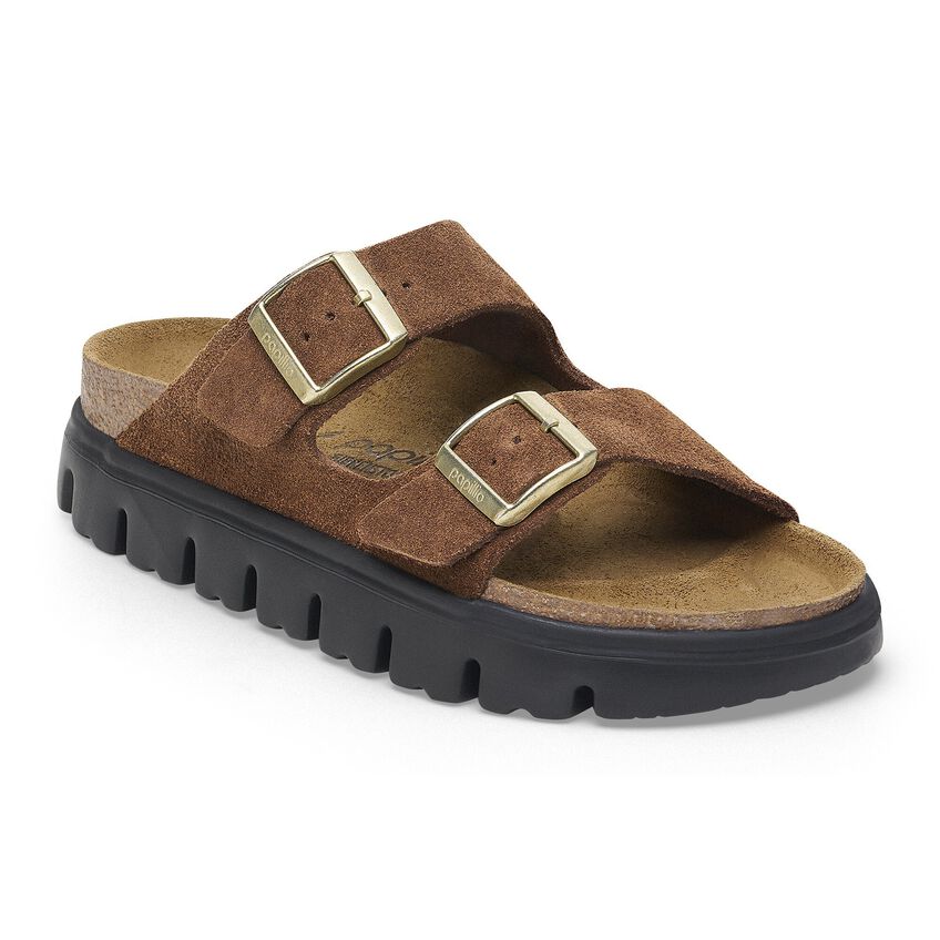 WOMEN'S PAPILLIO BY BIRKENSTOCK ARIZONA CHUNKY PLATFORM | DARK TEA / BLACK