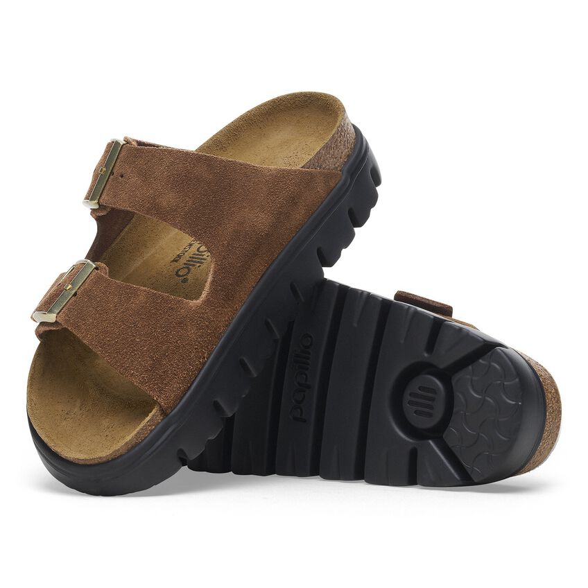 WOMEN'S PAPILLIO BY BIRKENSTOCK ARIZONA CHUNKY PLATFORM | DARK TEA / BLACK