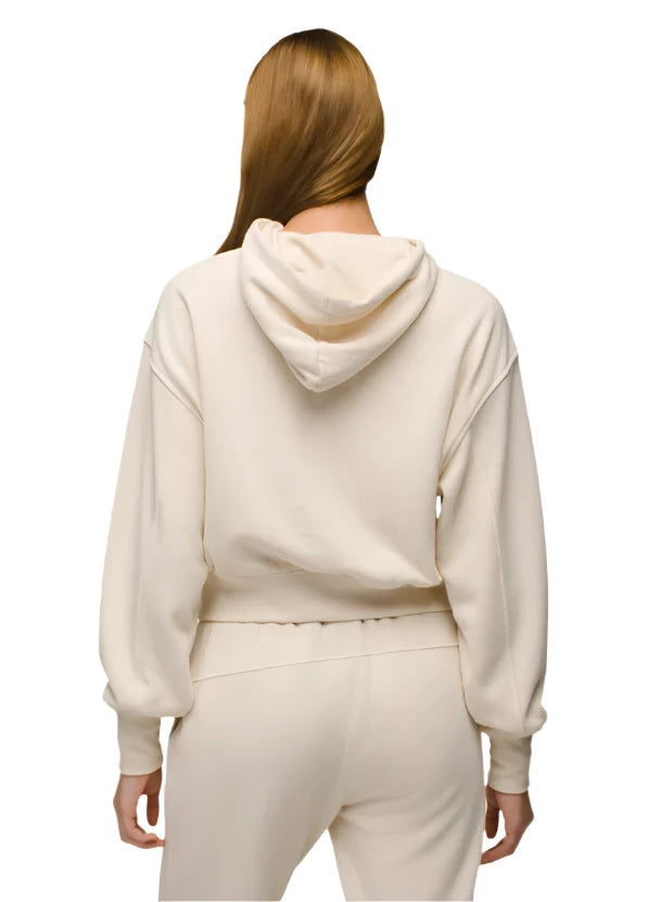 WOMEN'S PRANA COZY UP CROP HOODIE | CANVAS HEATHER