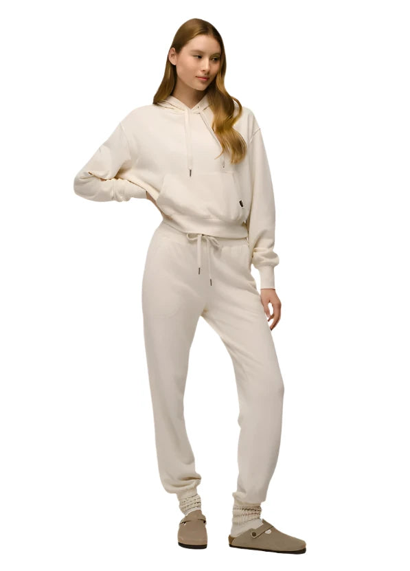 WOMEN'S PRANA COZY UP CROP HOODIE | CANVAS HEATHER