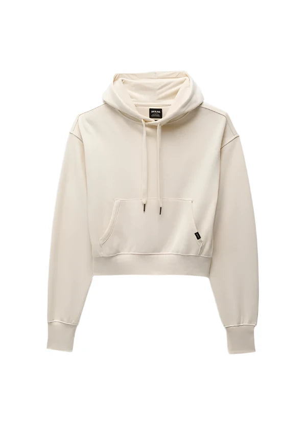 WOMEN'S PRANA COZY UP CROP HOODIE | CANVAS HEATHER