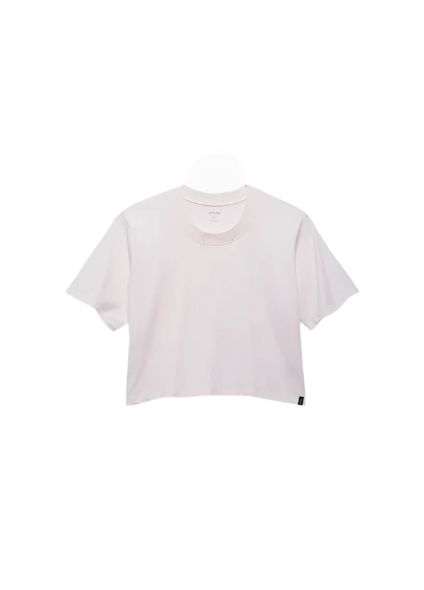 WOMEN'S PRANA EVERYDAY CROP TEE | SOFT WHITE