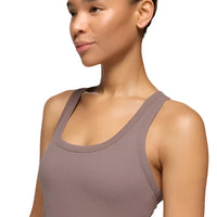 WOMEN'S PRANA HEAVANA RACERBACK MIDI DRESS | CAROB HEATHER