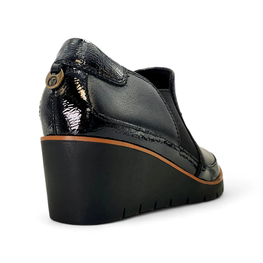 WOMEN'S REVERE MYKONOS WEDGE LOAFER | BLACK