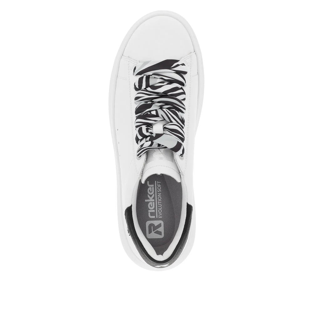 WOMEN'S RIEKER ADELIA 01 | WHITE / BLACK