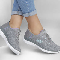 WOMEN'S SKECHERS SLIP-INS: SUMMITS DAZZLING HAZE |  GREY / MULTI