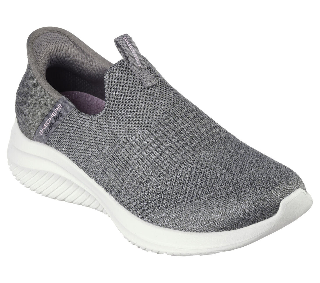 WOMEN'S SKECHERS SLIP-INS: ULTRA FLEX 3.0 SMOOTH STEP | GRAY