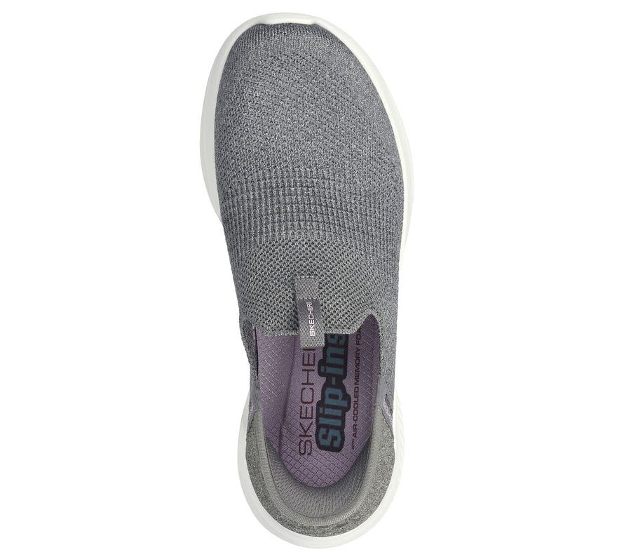 WOMEN'S SKECHERS SLIP-INS: ULTRA FLEX 3.0 SMOOTH STEP | GRAY