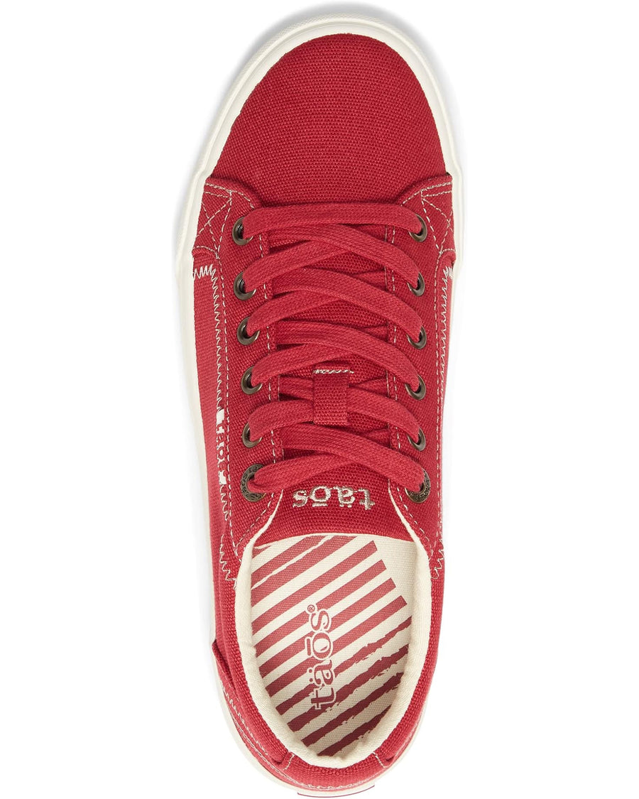 WOMEN'S TAOS PLIM SOUL SNEAKER | RED CANVAS