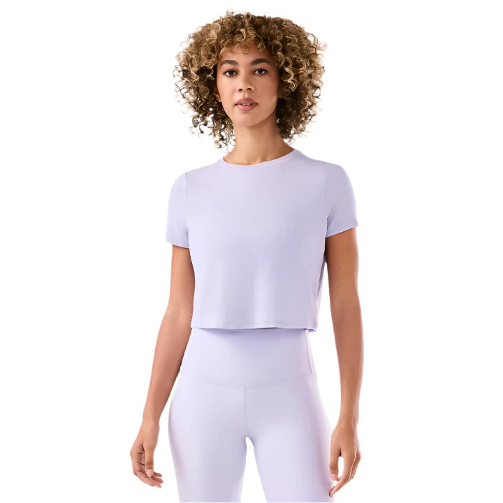WOMEN'S TAVI RIBBED TEE | LAVENDER