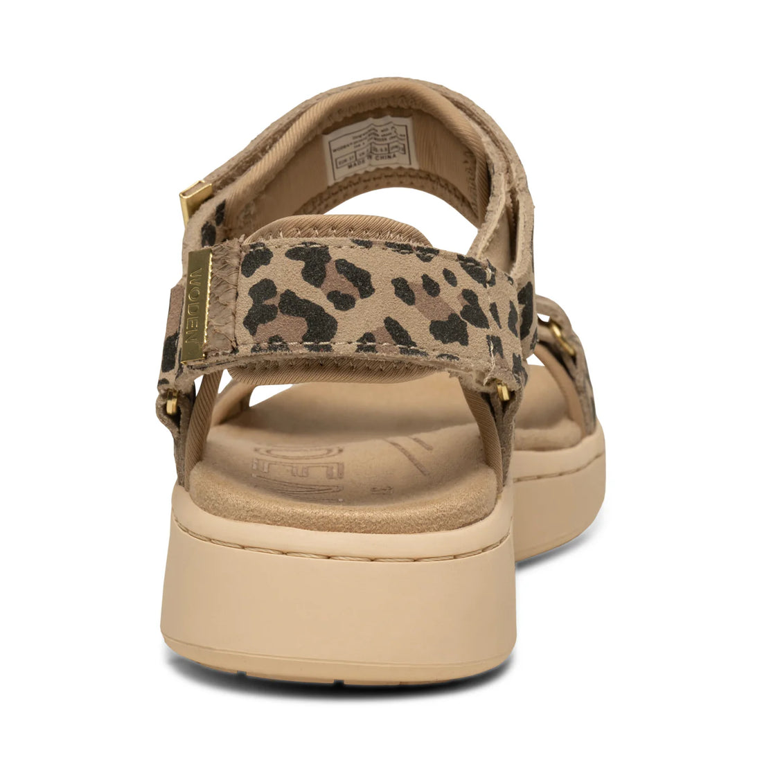 WOMEN'S WODEN LINE SANDAL | LEOPARD SUEDE